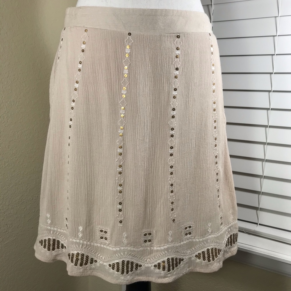 Alga skirt tan gold sequin